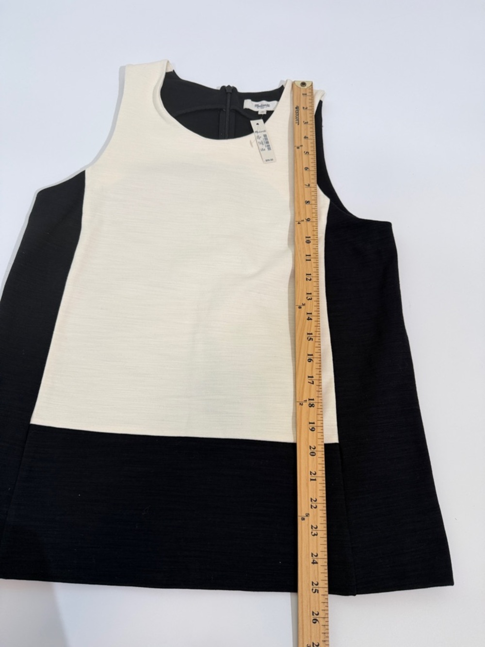 NWT Madewell Top Size M Black And Cream Color Block - Picture 5 of 7